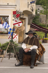 Slovenia - Kamnik Medieval Festival - coats of arms for all tastes - photo by I.Middleton