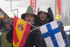 Finn and Spaniard - spectators at Planica ski jumping championships, Slovenia - photo by I.Middleton