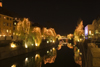 Christmas illuminations reflected on the river Ljubljanica, Ljubljana , Slovenia - photo by I.Middleton