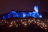 Festively illuminated Castle Hill - Christmas - Ljubljanski grad, Ljubljana , Slovenia - photo by I.Middleton