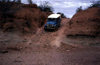 Somalia - Toyota Landcruiser 4WD about to cross a dry riverbed - photo by Craig Hayslip