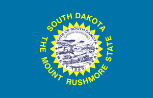 South Dakota flag - motto: Under God the people rule - United States of America / Estados Unidos / Etats Unis / EE.UU / EUA / USA-