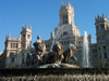 Spain / Espaa - Madrid: Palace of Communications and Cibeles fountain - photo by A.Hernandez