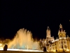 Spain / Espaa - Valencia: Plaza de Ayuntamiento - fountain - nocturnal (photo by M.Bergsma)