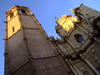 Spain / Espaa - Valencia: the Cathedral and Tower del Miguelete / Micalet - Plaza de la Reina (photo by M.Bergsma)