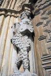 Spain / Espaa - vila: San Salvador Cathedral - triton at the entrance - jamb figure - Catedral de San Salvador  (photo by M.Torres)