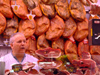 Spain - Valencia - Selling jamon serrano - photo by M.Bergsma