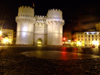 Spain - Valencia - Torres de Serranos - the entrance to the old city - nocturnal - photo by M.Bergsma