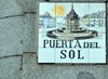 Madrid, Spain / Espaa: Puerta del Sol sign in tiles  - photo by M.Torres