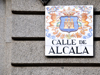 Madrid, Spain: Calle de Alcal sign - Alcal de Henares coat of arms - photo by M.Torres