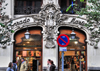 Madrid, Spain: Calle Mayor 16 - art nouveau entrance of the Compaa Colonial building / Conrado Martn, S.A. - photo by M.Torres