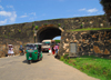 Galle, Southern Province, Sri Lanka: main gate - trishaw - Old Town - UNESCO World Heritage Site - photo by M.Torres