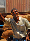Colombo, Sri Lanka: Pettah Market - a man and his load - photo by M.Torres