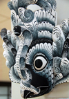 Colombo, Sri Lanka: demon mask - Mal Gurulu Raksha - Garuda and serpent - photo by M.Torres