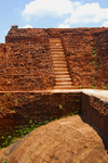 Sigiriya, Central Province, Sri Lanka: at the top - King Kasyapa palace fortress - bricks and rock - Unesco World Heritage site - photo by M.Torres