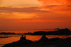 Bentota, Galle District, Southern Province, Sri Lanka: couples watch the sunset - photo by M.Torres