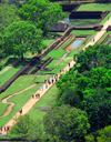 Sigiriya, Central Province, Sri Lanka: entrance gardens, seen from above - photo by M.Torres