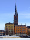 Stockholm, Sweden: Riddarholmen seen from the ice - photo by M.Bergsma