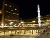 Sweden - Stockholm: column on Sergels Torg - Kristall-vertikal accent, by artist by Edvin hrstrm - pillar - Stockholm at night - named after sculptor Johan Tobias Sergel - glass obelisk (photo by M.Bergsma)