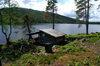 lvdalen, Dalarnas ln, Sweden: small wodden cottage by the lake Navarsj - photo by A.Ferrari