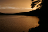 lvdalen, Dalarnas ln, Sweden: lake Navarsj at sunset - warm sky - photo by A.Ferrari