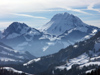 Switzerland / Suisse / Schweiz / Svizzera -  Le Molson mountain - Gruyre region:  seen from La Valsainte convent (photo by Christian Roux)