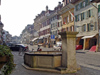 Switzerland / Suisse / Schweiz / Svizzera -  Murten / Morat: main street - fountain / rue centrale (photo by Christian Roux)