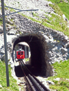 Switzerland / Suisse / Schweiz / Svizzera - Mt Pilatus: Alpanachstad - Pilatus railway - one of may tunnels / plusieurs tunnels doivent tre traverss - photo by C.Roux