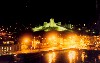 Switzerland / Suisse / Schweiz / Svizzera - Schaffhausen: the castle and the Rhine at night (photo by Miguel Torres)