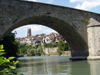 Switzerland / Suisse / Schweiz / Svizzera -  Fribourg / Freiburg: the middle bridge and the Cathedral / pont du milieu - cathedrale (photo by Christian Roux)