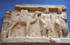 Palmyra / Tadmor, Homs governorate, Syria: Palmyra Museum - caravan - camel and merchants - Bas-relief - photo by M.Torres / Travel-Images.com