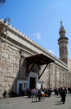Syria - Damascus: Umayyad / Omayyad Mosque - Western entrance and minaret, facing Souq al-Hammadiyyeh - Jaami al-Amawi - photographer: M.Torres