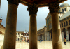 Syria - Damascus: Omayyad Mosque - courtyard seen from under the treasure - Roman columns with Corinthian capitals - photographer: M.Torres
