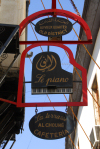 Damascus, Syria: sign of 'Le Piano' bar - St. Ananias st - old quarter - photographer: M.Torres