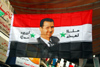 Damascus, Syria - Souq Al Hamidiyeh - flag with Bashar al-Assad - photo by M.Torres / Travel-Images.com