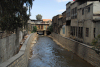 Damascus, Syria: the Barada river as seen from Sa'd Zagloul street, NW of the old city - photo by M.Torres