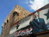 Damascus / Damasco, Syria: billboard - Bashar al-Assad salutes visitors entering souk Al-Hamideya - Sa'd Zagloul street - photographer: M.Torres