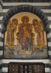 Damascus / Damaskus - Syria: St. Paul's Greek Catholic church - mosaic in a niche - photo by M.Torres