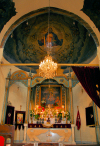 Damascus / Damaskus - Syria: Saint Sarkis Armenian Apostolic Church Christ and the angels - altar - photo by M.Torres