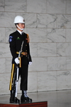 Taipei, Taiwan: ceremonial guard at Chiang Kai-shek Memorial Hall - Republic of China Navy soldier - photo by M.Torres