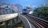 Taiwan - Taipei - Elevated Light rail train system - train - photo by Bob Henry
