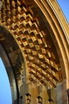 Dushanbe, Tajikistan: golden arch above the Ismoil Somoni monument on Dusti square - photo by M.Torres