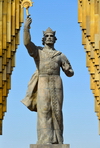 Dushanbe, Tajikistan: Ismoil Somoni monument on Dusti square, aka Isma'il ibn Ahmad - son of the ruler of Ferghana and Samarkand, he built the Samanid Empire - photo by M.Torres
