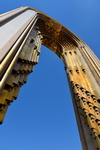 Dushanbe, Tajikistan: arch of Ismoil Somoni monument seen from below - Dusti square - photo by M.Torres