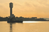 Dar es Salaam, Tanzania: ferry and harbour tower - Kivukoni front at sunrise - photo by M.Torres