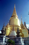Bangkok / Krung Thep, Thailand: Wat Phra Kaeo - stupas - Phra Sri Rattana Chedi in Sri Lankan style - photo by J.Kaman