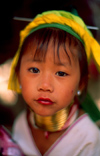 Thailand - Chiang Rai province - Mae Salong: Padaung girl with neck coils - Karen (photo by K.Strobel)