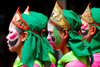 Thailand, Bangkok: group of celebrants at Chinese new year festival - photo by J.Pemberton