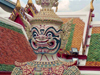 Thailand - Bangkok: Wat Phra Kaew - a guard's face (photo by M.Bergsma)