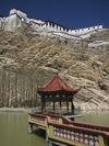 Tibet - Gyantse: gazebo / mirador under the fortress - photo by M.Samper